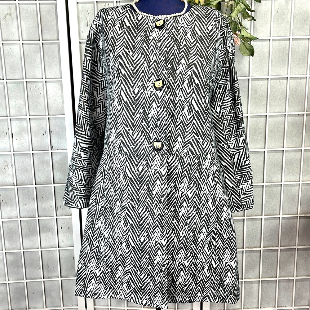 Cabi Zebra Print Tunic Blazer Size Large - image 1